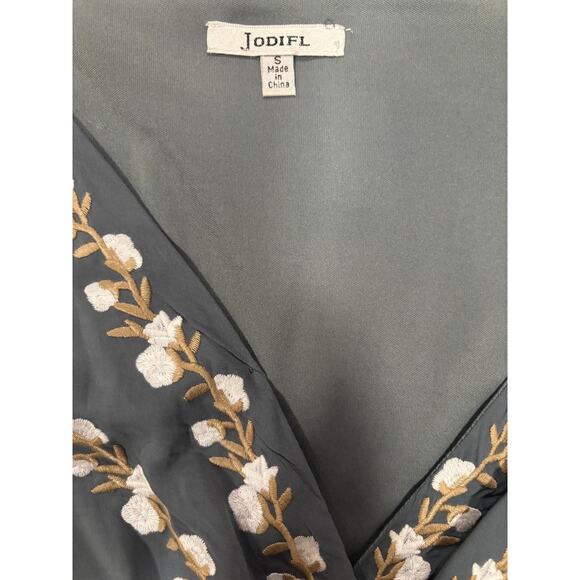 NWOT Jodifl Womens Embroidered Boho Maxi Size S Cottagecore Hippie Peasant - Picture 9 of 10